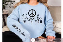 Peace be with you Sleeve SVG Design Product Image 1