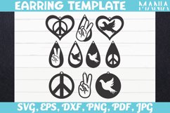 Peace Earrings Template Bundle Product Image 1