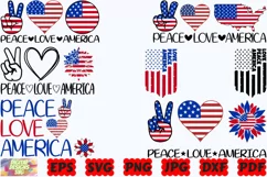Peace Love America SVG | America SVG | Love America SVG |PNG Product Image 3