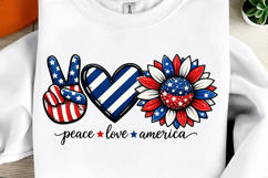 Peace Love America Sublimation Design Product Image 1
