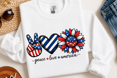 Peace Love America Sublimation Design Product Image 2