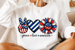 Peace Love America Sublimation Design Product Image 3
