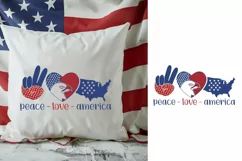 Peace Love America SVG, 4th Of July SVG Design Product Image 2
