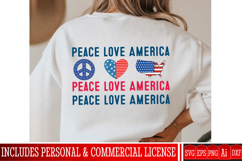 Peace Love America SVG Design,Peace Love America Sublimation