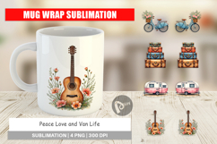 Peace Love Van Life Mug Wrap Product Image 1