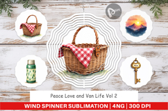 Peace Love Van Life Wind Spinner Product Image 1