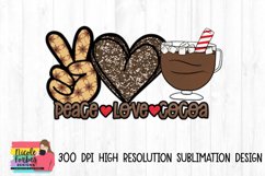 Peace Love Hot Cocoa Sublimation Design Product Image 1