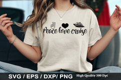 Peace love cruise - Cruise SVG Design Product Image 1