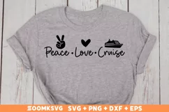 Peace Love Cruise SVG, Cruise SVG, Summer SVG Product Image 2