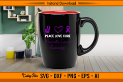 Peace Love Cure Pancreatic Cancer Awareness SVG File Product Image 3