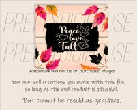 Peace Love Fall Leaves Quote Tumbler Design,Autumn Quote PNG Product Image 3