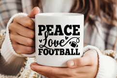 Peace Love Football SVG | American Football SVG Product Image 4