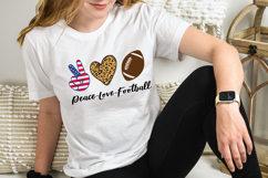 Peace Love Football SVG Quote Product Image 3