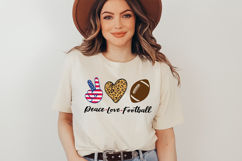 Peace Love Football SVG Quote Product Image 4
