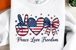Peace Love Freedom PNG Sublimation Product Image 1