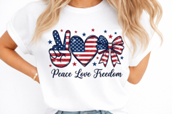 Peace Love Freedom PNG Sublimation Product Image 2