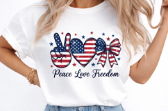 Peace Love Freedom PNG Sublimation Product Image 3
