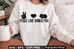 Peace love guinea pigs - Guinea Pig SVG Design Product Image 1