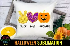 PEACE LOVE HALLOWEEN SUBLIMATION DESIGN IDEA- HALLOWEEN SUBLIMATION DESIGN IDEAS