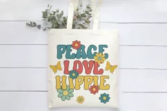 Peace Love Hippie Sublimation | Groovy Flowers PNG Product Image 2