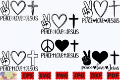 Peace Love Jesus SVG | Peace SVG | Love SVG | Jesus SVG |PNG Product Image 1