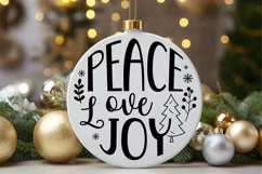 Peace Love Joy SVG , Merry Christmas SVG , Festive SVG Product Image 2