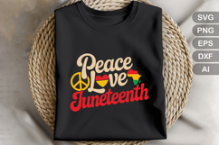 Peace Love Juneteenth SVG File | Black History Month SVG Product Image 1