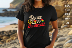 Peace Love Juneteenth SVG File | Black History Month SVG Product Image 2