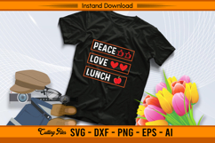 Peace Love Lunch SVG for Lunch Lady and Cafeteria Crew Product Image 2