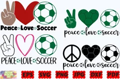 Peace Love Soccer SVG | Soccer SVG | Soccer Mom SVG | Sport Product Image 3