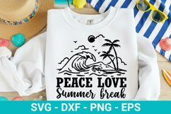 Summer SVG Design - Peace love summer break Product Image 5