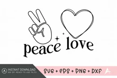 Peace Love SVG, Encouragement SVG, Motivational SVG Product Image 1