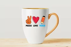 Peace Love Teach SVG
