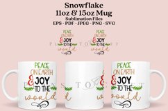 Peace on Earth coffee mug sublimation wrap glass mug wrap svg presized for 11oz and 15oz glass mug are sublimation files
