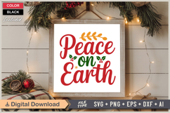 Peace On Earth SVG | Christmas SVG | Holiday SVG | Xmas SVG Product Image 6