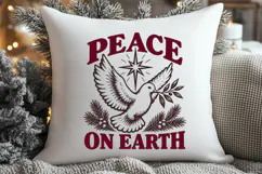 Peace On Earth SVG, Christian Christmas Religious PNG Design Product Image 2