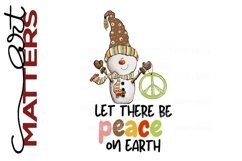 Peace on Earth Snowman - 300 DPI - Hand Painted Product Image 2