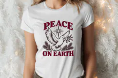 Peace On Earth SVG, Christian Christmas Religious PNG Design Product Image 3
