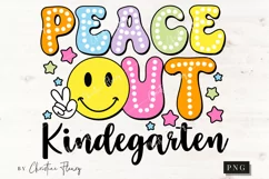 Peace Out Kindergarten PNG | Graduation PNG Product Image 1