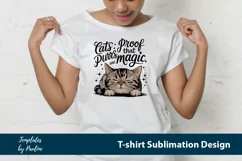 Cat lover sublimation T Shirt design png