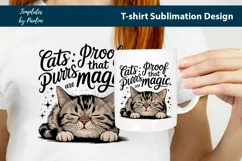 Cat lover sublimation T Shirt design png