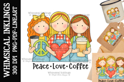 Peace Love Coffee Sublimation Product Image 1