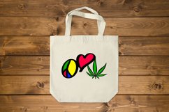 Peace Love Pot Leaf Color SVG Product Image 4
