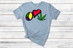 Peace Love Pot Leaf Color SVG Product Image 2