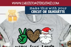 Peace Love Santa | Leopard Christmas Sublimation PNG Product Image 2