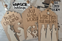 Peace On Earth Nativity Tags Laser SVG Product Image 2