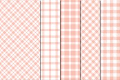 Buffalo Plaid Seamless Digital Papers - Peach Product Image 2