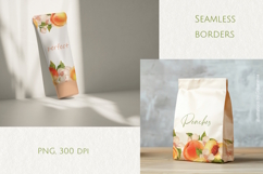 Peach and Blossom Seamless Borders PNG Product Image 2