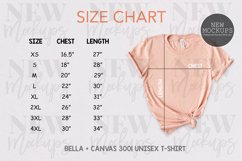 Size Chart | Bella Canvas 3001 Size Chart T-Shirt Product Image 1