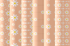 Peach fuzz daisy seamless patterns png Plaid digital papers Product Image 2